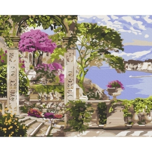 Malowanie po numerach BRUSHME 40x50 cm kwiaty w ogrodzie 1 szt.-268324