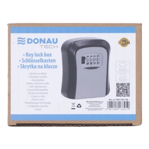Szafka na klucze DONAU TECH skrytka 115x95x40 mm - czarno-srebrna-268350