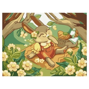 Malowanie po numerach BRUSHME 30x40 cm kids zajączki na pikniku 1 szt.-268554