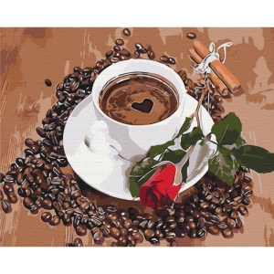 Malowanie po numerach BRUSHME 40x50 cm kawa z odrobiną romansu 1 szt.-268555