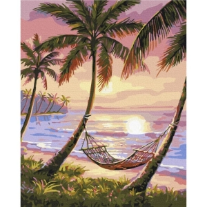 Malowanie po numerach BRUSHME 40x50 cm rajski zakątek 1 szt.-268563