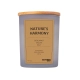 Świeca sojowa DONAU HOME w szarym szkle drewniana pokrywa i knot Nature's Harmony 200g