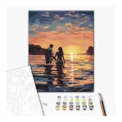 Malowanie po numerach BRUSHME 40x50 cm kochankowie o świcie 1 szt. w pudełku