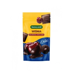 Wiśnia w gorzkiej czekoladzie BAKALLAND 74g