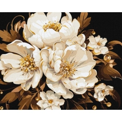 Malowanie po numerach IDEYKA 40x50 cm metallic biała delikatność 1 szt. w pudełku