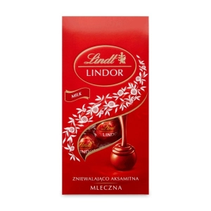 Praliny LINDT lindor 100g. - mleczne czerwone