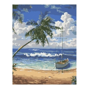 Malowanie po numerach BRUSHME 40x50 cm rajska wyspa 1 szt.-269194
