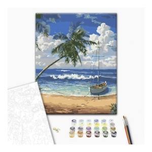 Malowanie po numerach BRUSHME 40x50 cm rajska wyspa 1 szt.-269195