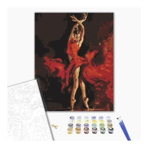 Malowanie po numerach BRUSHME 40x50 cm w tańcu 1 szt. w pudełku