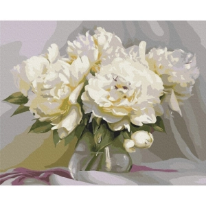 Malowanie po numerach BRUSHME 40x50 cm wyśmienita delikatność piwonii 1 szt. w pudełku-269337