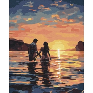 Malowanie po numerach BRUSHME 40x50 cm kochankowie o świcie 1 szt. w pudełku-269345