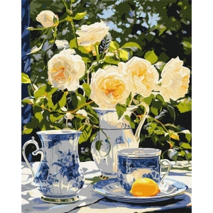 Malowanie po numerach IDEYKA 40x50 cm eleganckie przyjęcie herbaciane 1 szt. w pudełku-269485