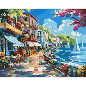 Malowanie po numerach IDEYKA 40x50 cm miasto nad oceanem 1 szt. w pudełku