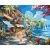 Malowanie po numerach IDEYKA 40x50 cm miasto nad oceanem 1 szt. w pudełku