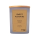 Świeca sojowa DONAU HOME w szarym szkle drewniana pokrywa i knot Sweet Pleasure 200g