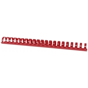 Grzbiety do bindowania OFFICE PRODUCTS A4 25mm op.50 - czerwone
