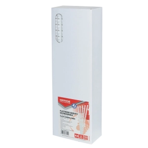 Grzbiety do bindowania OFFICE PRODUCTS A4 8mm op.100 - białe-270285