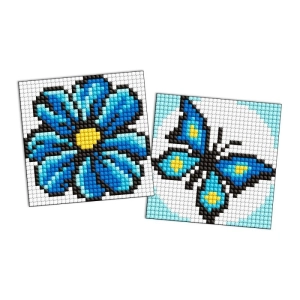 Diamentowa mozaika na magnesie IDEYKA 9x9 cm, kids, niebieski kolor, 2 szt.-271104