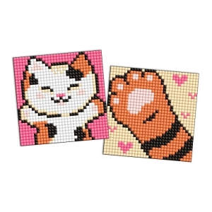 Diamentowa mozaika na naklejce IDEYKA 9x9 cm, kids, puffy, 2 szt.-271120