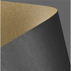 Papier ozdobny karton GALERIA PAPIERU A4 275g. op.20 - kraft czarny