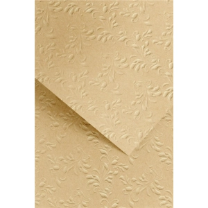 Papier ozdobny karton GALERIA PAPIERU A4 220g. op.20 - nature ciemnobeżowy z tłoczeniem