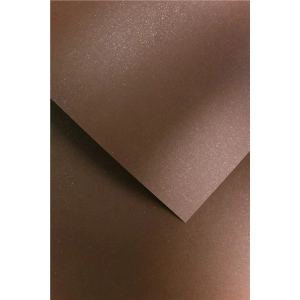 Papier ozdobny karton GALERIA PAPIERU A4 240g. op.20 - mika brąz