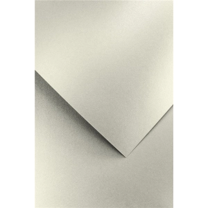 Papier ozdobny karton GALERIA PAPIERU A4 250g. op.20 - pearl jasno srebrny