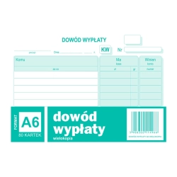 Druk MiP 402-5 KW Dowód Wypłaty A6 80 kartek-689598