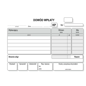 Druk DOTTS KP dowód wpłaty A6 80 kartek 10-401-5-273925