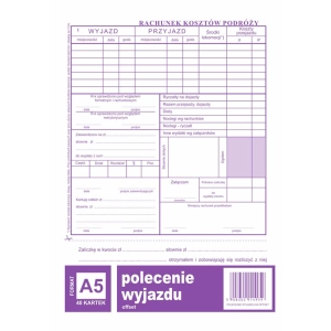 Druk MiP 505-3 Polecenie wyjazdu służbowego A5 40 kartek-689672