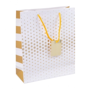 Torebka na prezenty DONAU HOME laminowana 25x30x10cm całoroczna sznurek - mix wzorów-275055