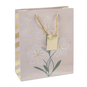 Torebka na prezenty DONAU HOME laminowana 25x30x10cm całoroczna sznurek - mix wzorów