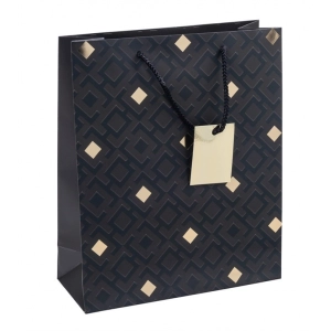 Torebka na prezenty DONAU HOME laminowana 25x30x10cm całoroczna sznurek - mix wzorów-275058
