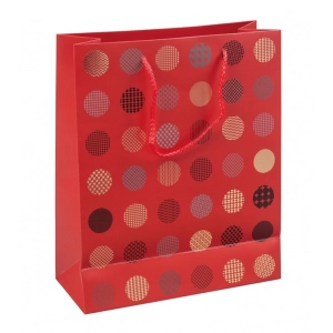 Torebka na prezenty DONAU HOME laminowana 25x30x10cm całoroczna sznurek - mix wzorów-275063