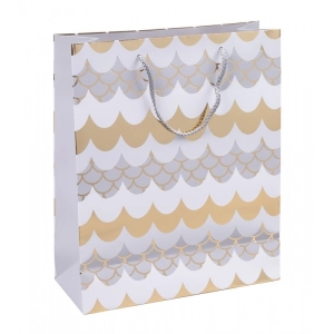 Torebka na prezenty DONAU HOME laminowana 25x30x10cm całoroczna sznurek - mix wzorów-275064