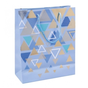 Torebka na prezenty DONAU HOME laminowana 25x30x10cm całoroczna sznurek - mix wzorów