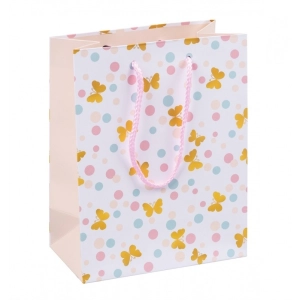 Torebka na prezenty DONAU HOME laminowana 18x23x10cm całoroczna sznurek - mix wzorów-275069