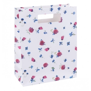 Torebka na prezenty DONAU HOME laminowana 26x32,5x10cm całoroczna z rączką - mix wzorów-275075