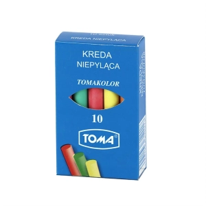 Kreda szkolna TOMA niepyląca op.10 - kolorowa OM-81201