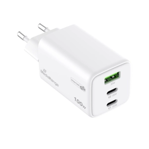 Ładowarka MEDIARANGE 100W, szybkie ładowanie, 2xUSB-C + 1xUSB-A, biały-275886