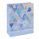 Torebka na prezenty DONAU HOME laminowana 25x30x10cm całoroczna sznurek - mix wzorów