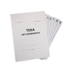 Akta osobowe KIEL-TECH A4 ABCD kartonowe 350g op50-322517