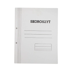 Skoroszyt kartonowy oczkowy KIEL-TECH biały A4 pełny 350g 50szt-507903