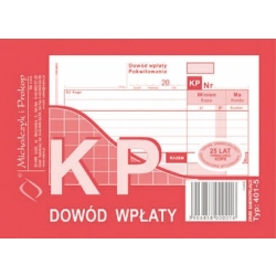 Druk MiP KP 401-5 Dowód Wpłaty A6 80 kartek