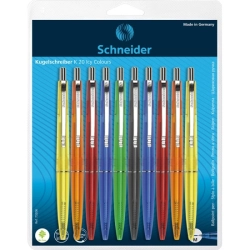 Długopis SCHNEIDER K20 ICY, M, 10 szt. blister, mix kolorów