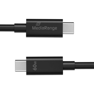 Kabel MEDIARANGE USB-C, 60W max, 5 Gbps, 1,2m, czarny-276164