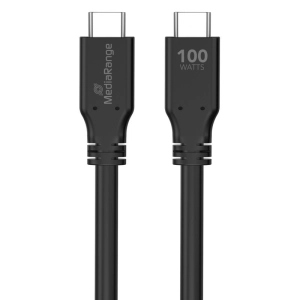 Kabel MEDIARANGE USB-C, 100W max, USB 3.2, 3m, czarny-276171