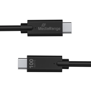 Kabel MEDIARANGE USB-C, 100W max, USB 3.1, 1,2m, czarny-276206