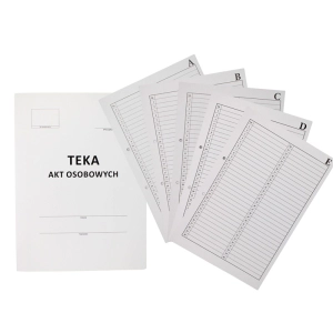 Akta osobowe KIEL-TECH A4 ABCDE kartonowe 350g. 1szt.-276290