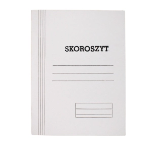 Skoroszyt kartonowy KIEL-TECH A4 biały 300g opakowanie 50szt.-507911